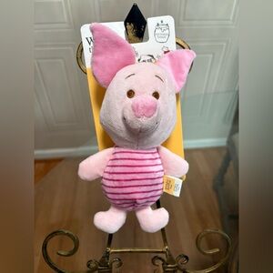 Walt Disney World Piglet Bean Bag Plush Pink 9"  Dog Toy With Clinker & Squeaker